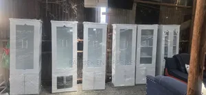 Modern Kitchen Cabinets With Glass Doors and Led Lights