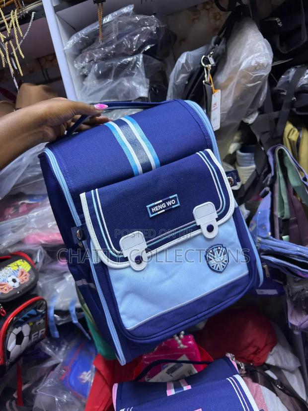 Unisex Blue Box School Bag Pack School Bags - thumbnail 3