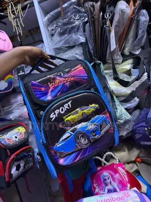 Boys Cartoon Themed Kids Box School Bags Backpacks