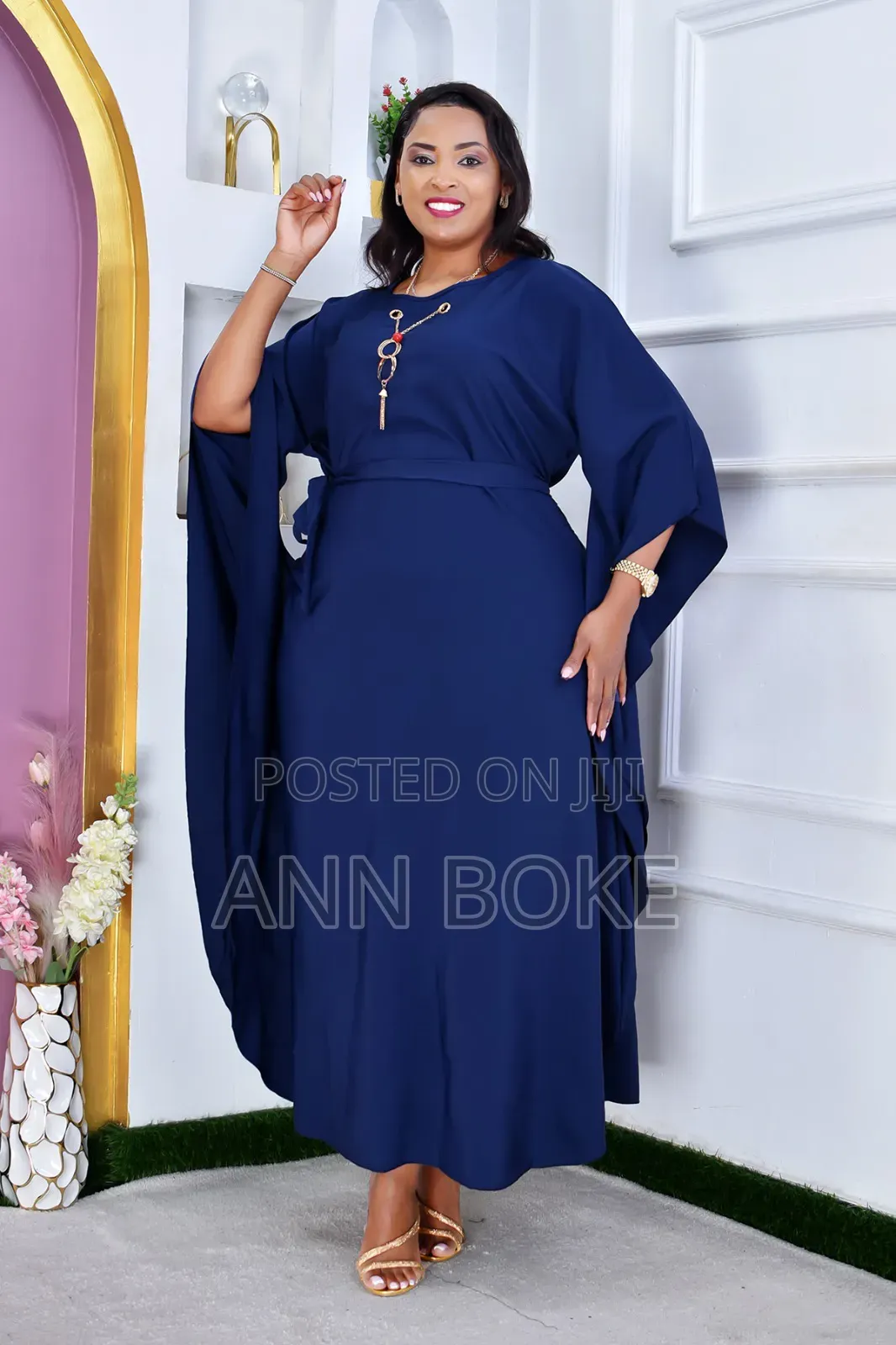 Styled With a Beautiful, Elegant Necklace and a Matching Belt