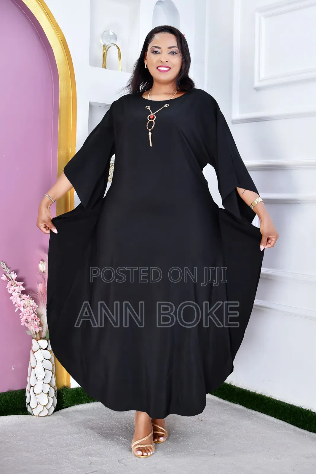 Styled With a Beautiful, Elegant Necklace and a Matching Belt