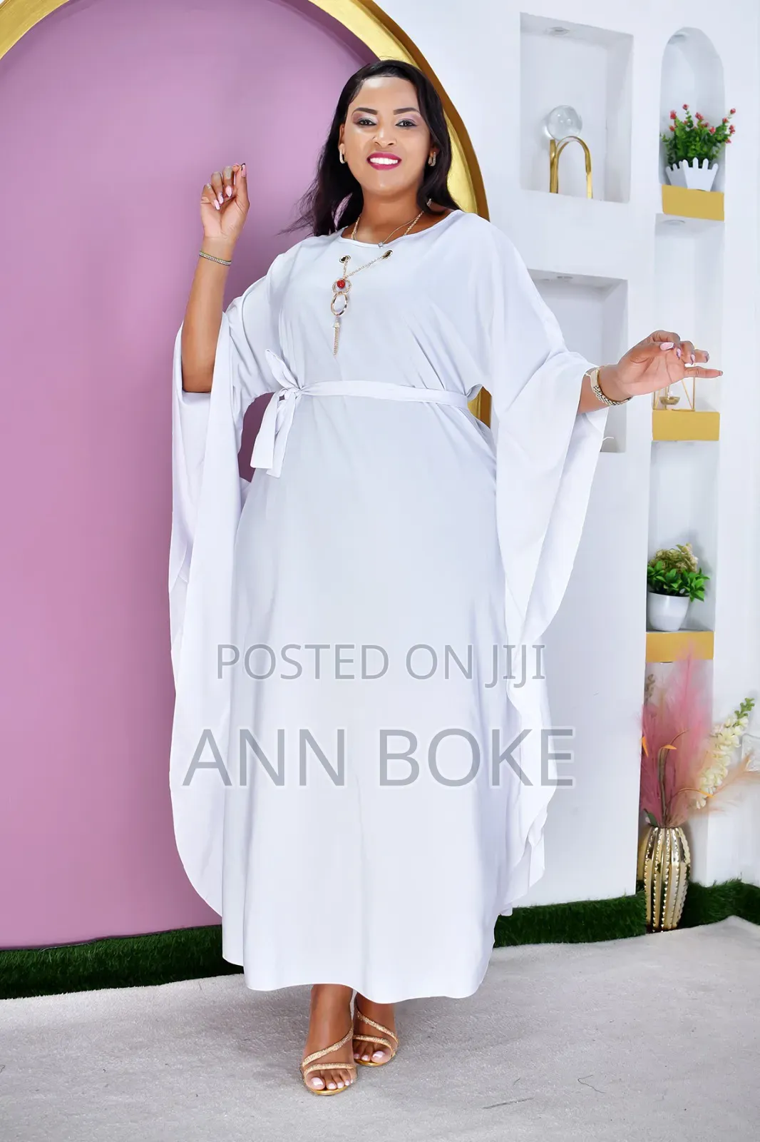 Styled With a Beautiful, Elegant Necklace and a Matching Belt