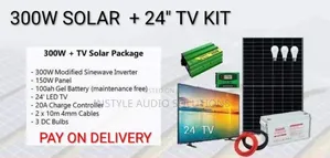 300w Solar Package Plus 24" Digital Tv Pay on Delivery