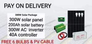 300w Solar Full Kit - 200ah Battery - 300w Inverter - 40a Controller