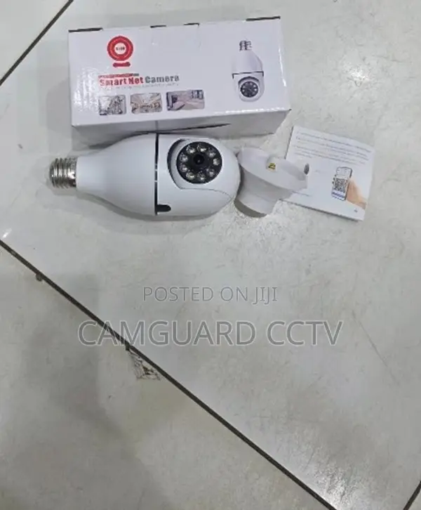 360° Panoramic CCTV Wi-Fi PTZ Bulb Camera for Home Surveillance