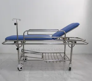 Imported Blue Patient Stretcher With Drip Stand