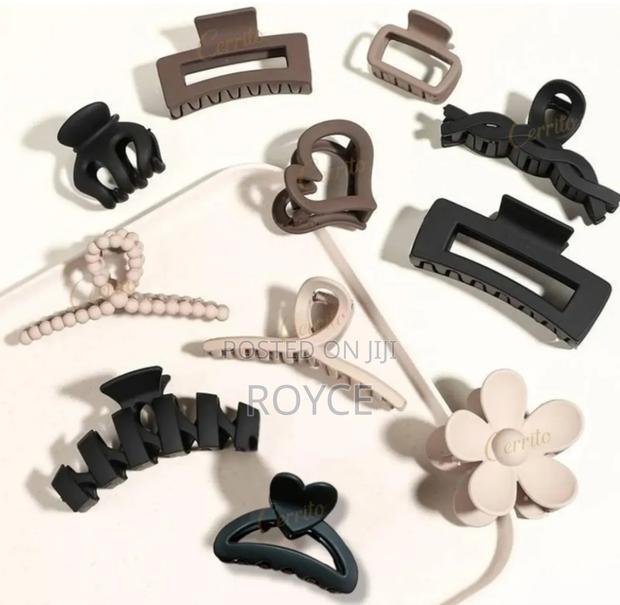 10pcs Geometric Flower Hair Clip Set - thumbnail 8