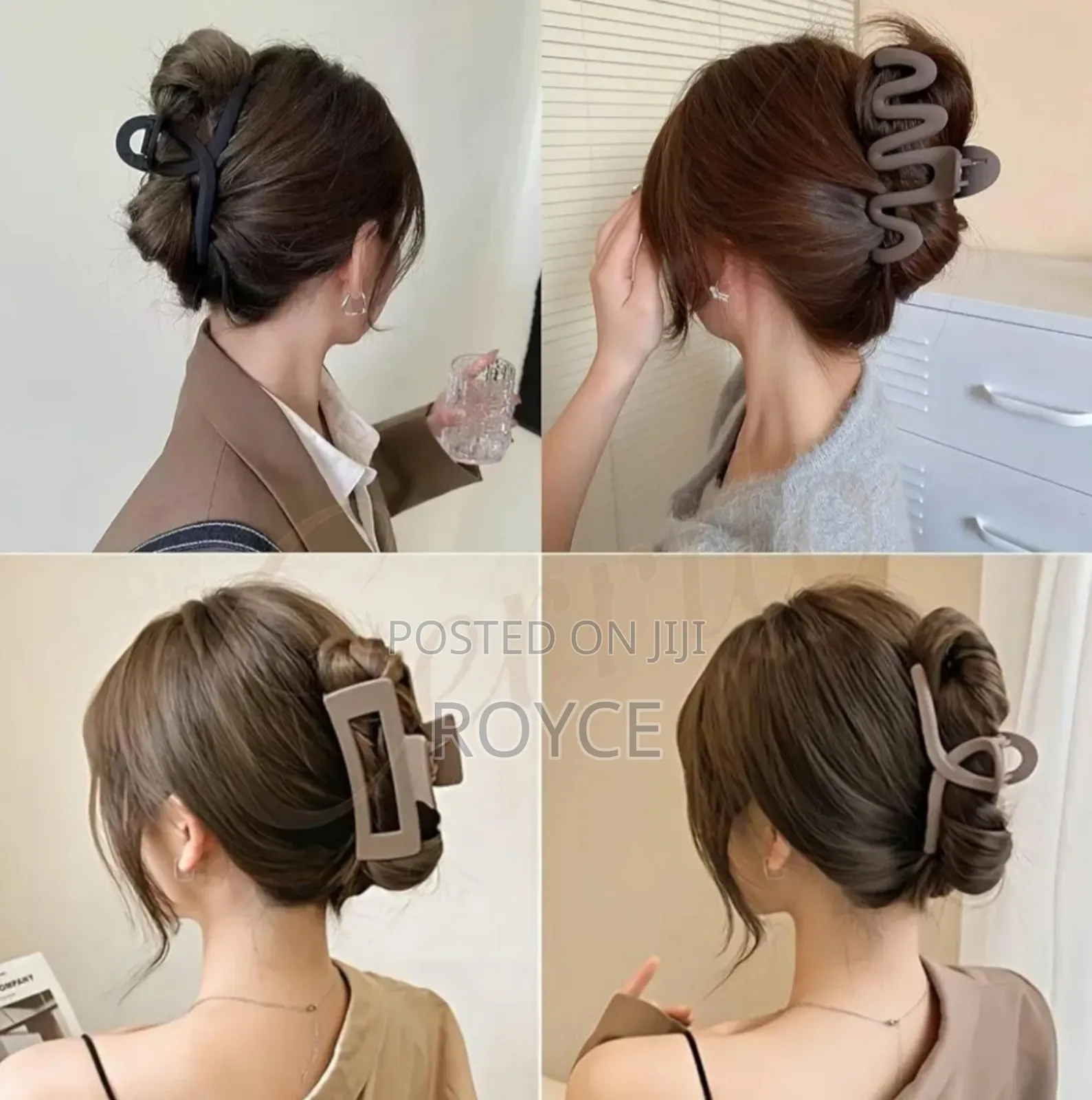10pcs Geometric Flower Hair Clip Set