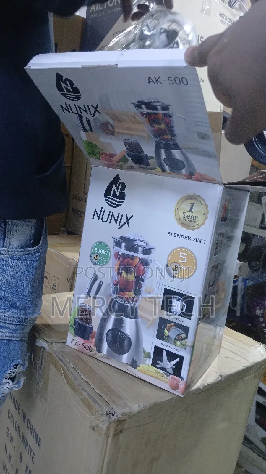 Nunix Ak500 Glass Power Blender