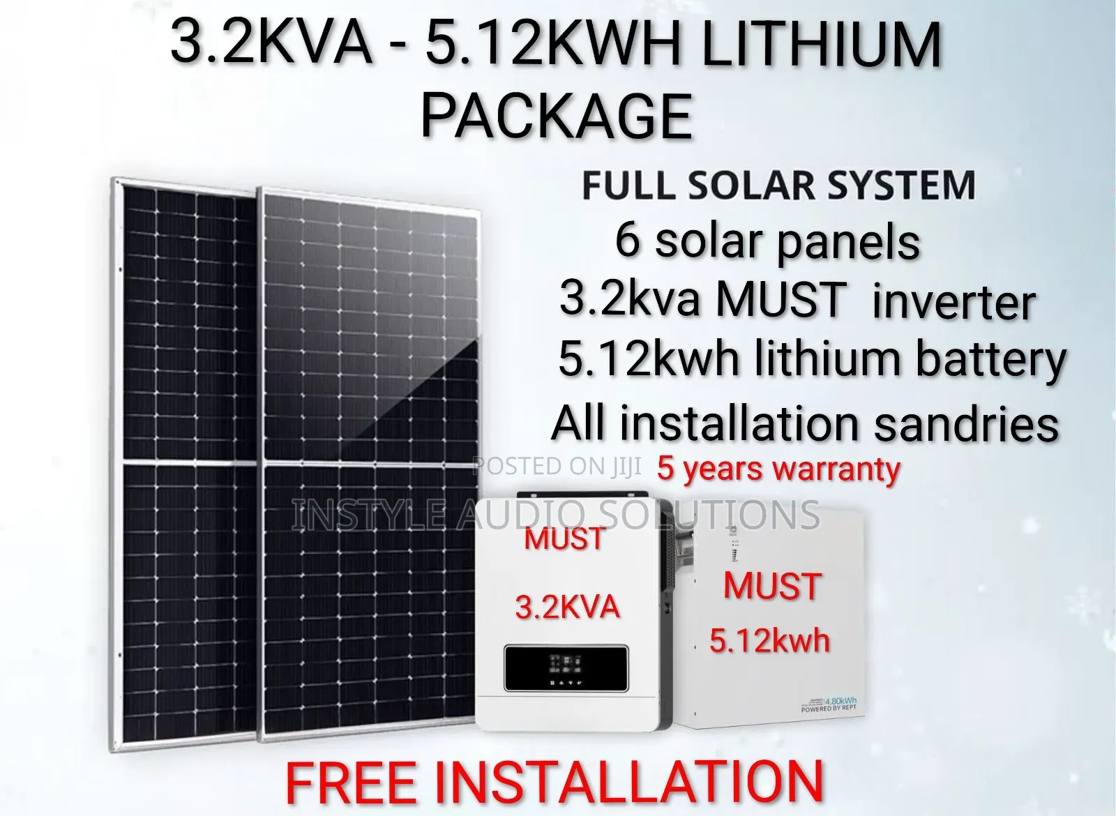 3.2kva - 5.12kwh Offgrid Package Complete Plus Free Installation
