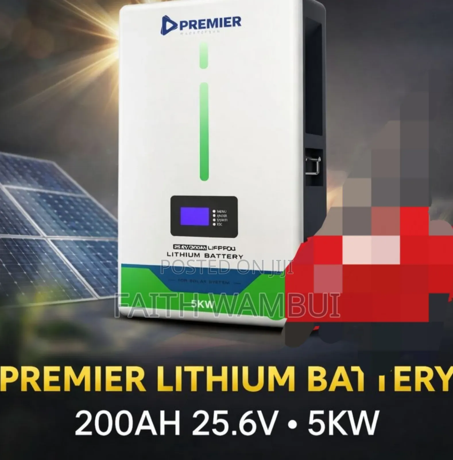 200ah 5kw Premier Hybrid Inverter Battery