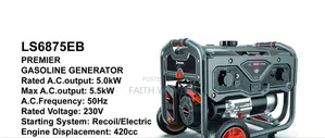 5.0kw Premier Gasoline Generator/Recoil*Electric Starter