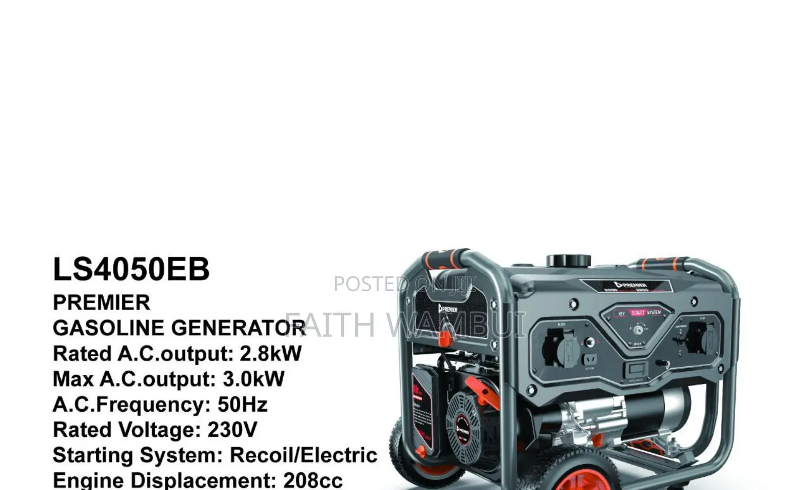 208cc Original Premier Gasoline Generator 2.8kw