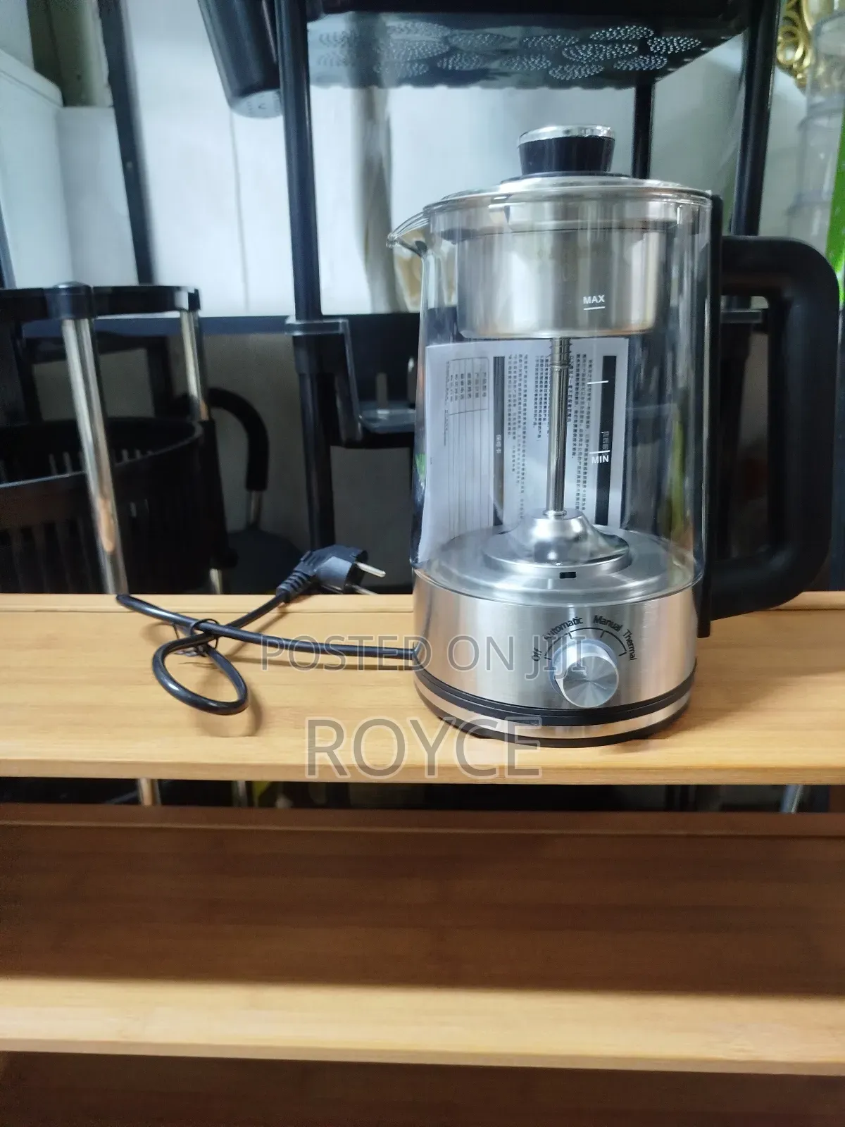 Electric Borosilicate Glass Kettle