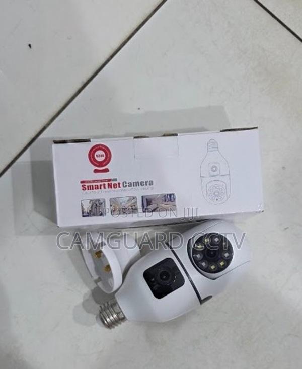 Dual Lens Bulb Camera V380 360 Bulb Camera PTZ