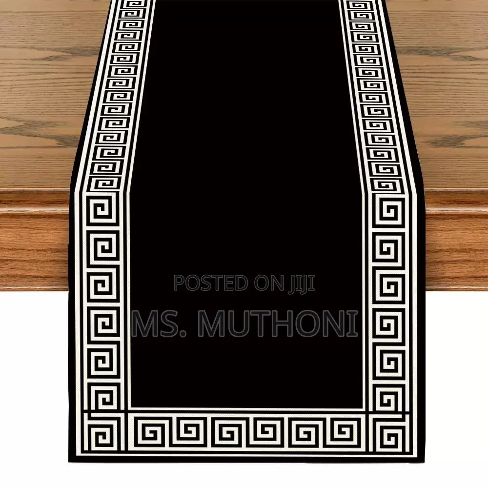 Single Piece Greek Key Pattern Table Runner