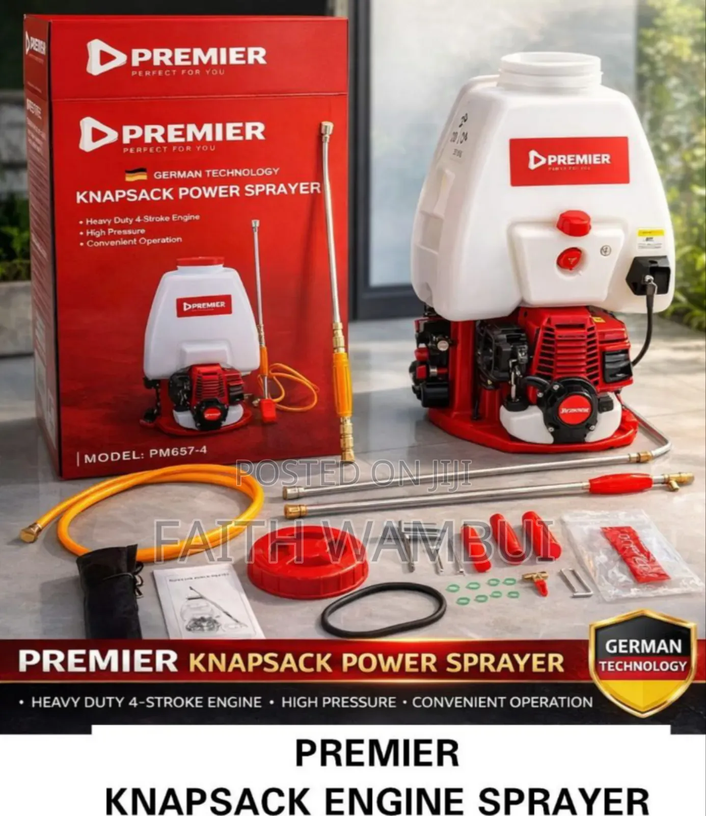 4 Stroke Premier Engine Powered Knapsack Sprayer Machine