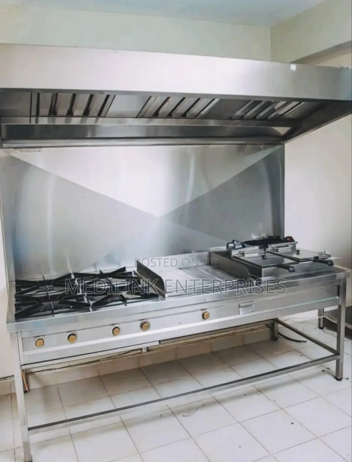 Customized Stainless Steel Commercial Kitchen Set Up(Jiko+Hood