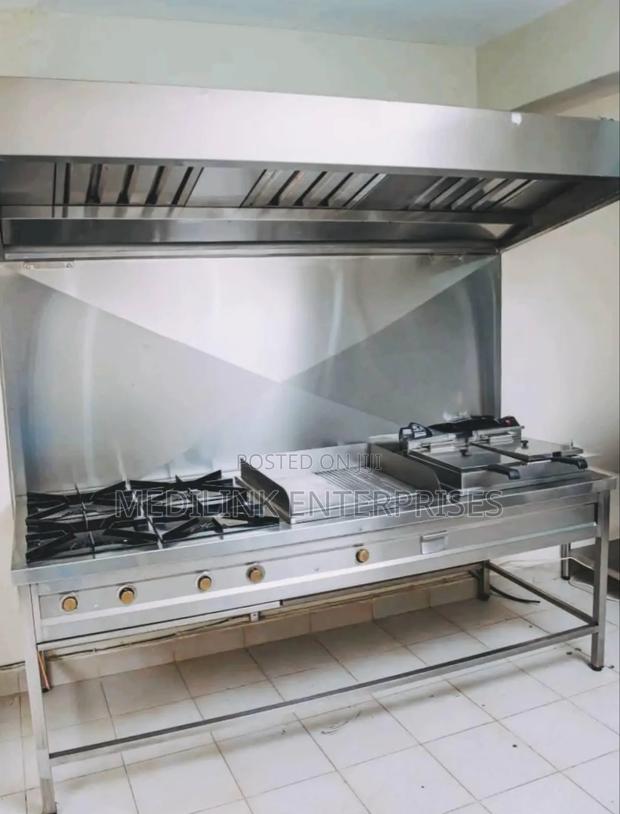 Customized Stainless Steel Commercial Kitchen Set Up(Jiko+Hood