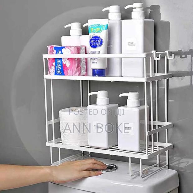 Toilet Top Metallic 2 Layer Over Toilet Storage Shelf - thumbnail 5