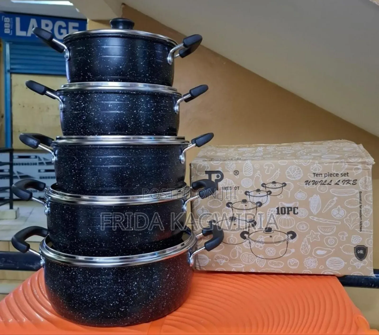 ! Jamespot 10pcs Granite Cookware Set