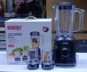 Redberry England 3-in-1 Blender Grinder and Mincer* (Model Rb123)
