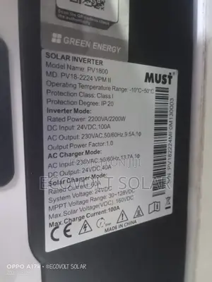 2.2kva 24v 60a 160vdc Must Hybrid Inverter