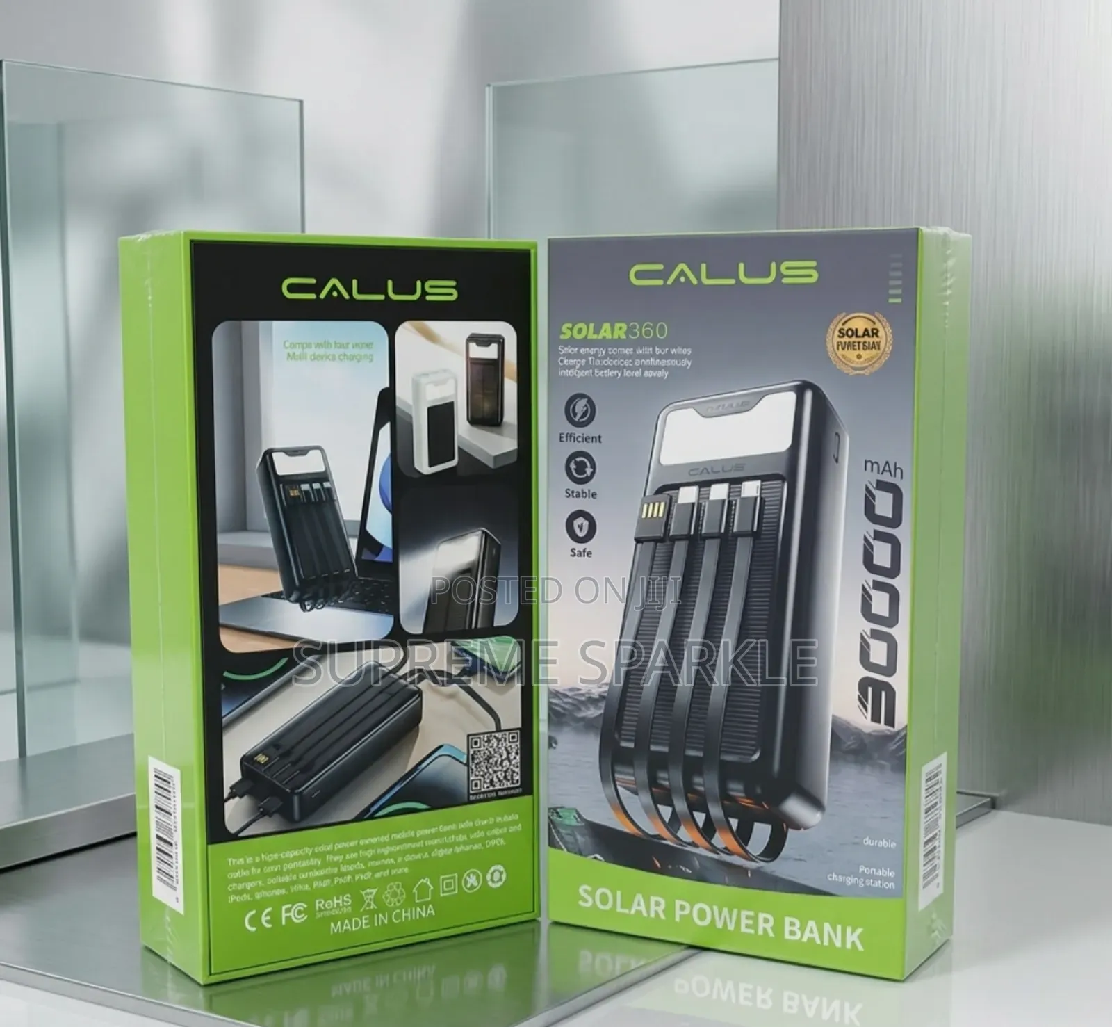 Calus Solar 360 Portable Solar Power Bank.