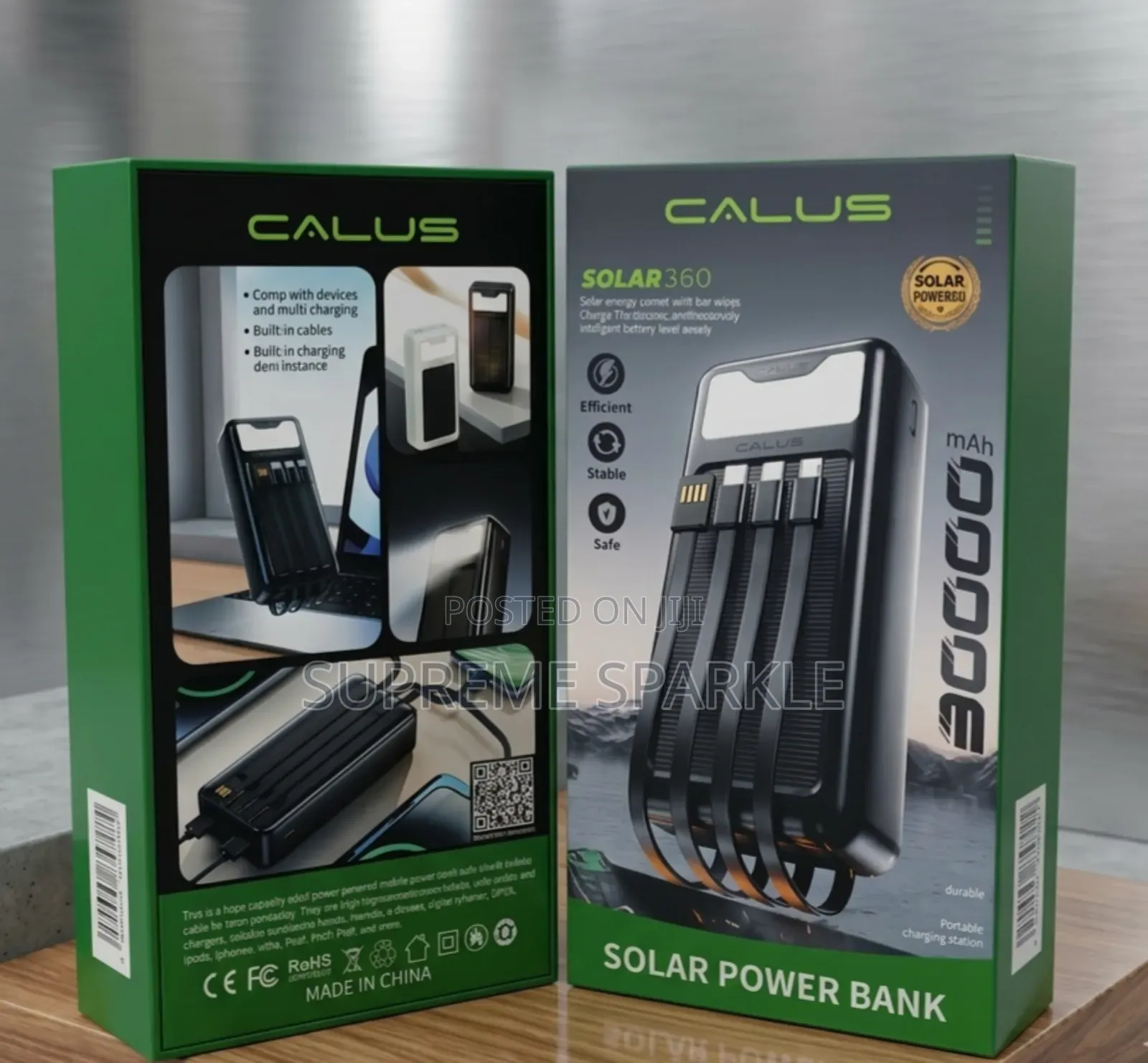 Calus Solar 360 Portable Solar Power Bank.