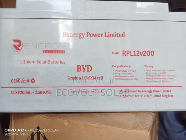 2.56kwh 12v 200ah Renergy Lithium Battery