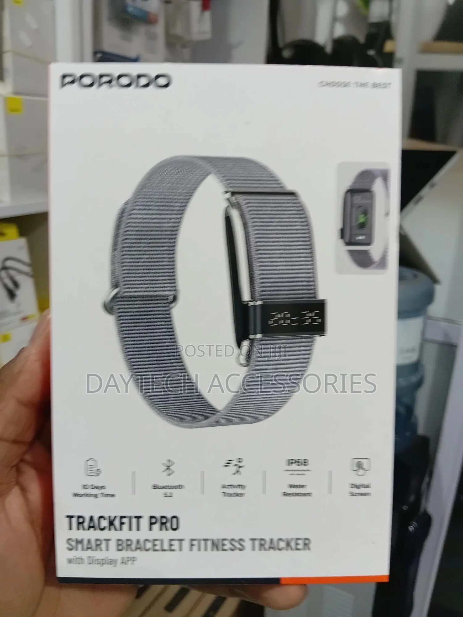 Porodo Trackfit Pro Smart Bracelet - Black