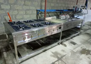 Commercial Kitchen Stainless Combined Cooker (6-Burner+Grindle+Fryers)