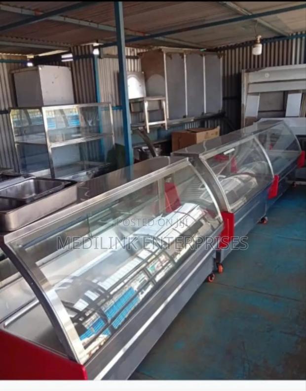 Curved Glass Commercial Meat Chillers Display 5ft