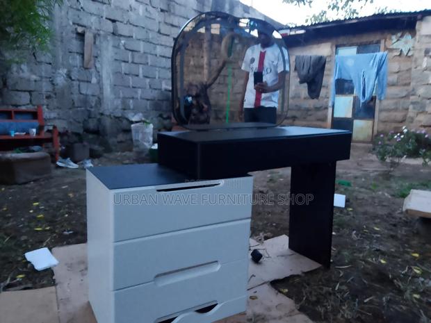 White, Black Dressing Table