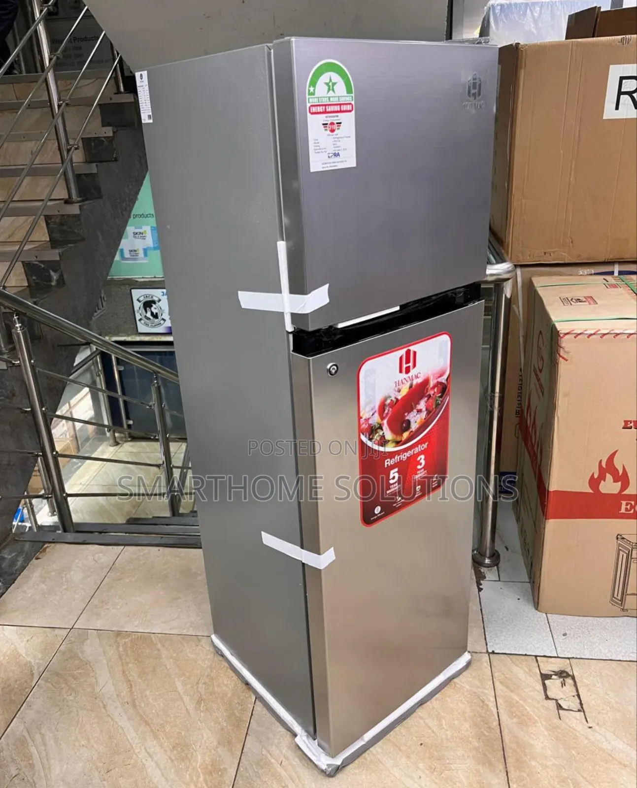 Restocked Hanmac 173 Litres Double Door Fridge