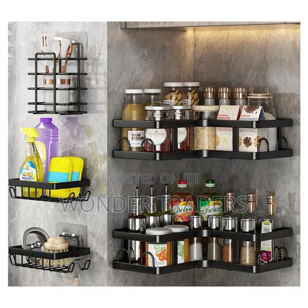 5pcs Set Corner Shower Caddy Shelf/Bathroom Organizer