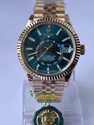 Rolex Sky Dweller Rose Gold Blue Dial Swiss Watch