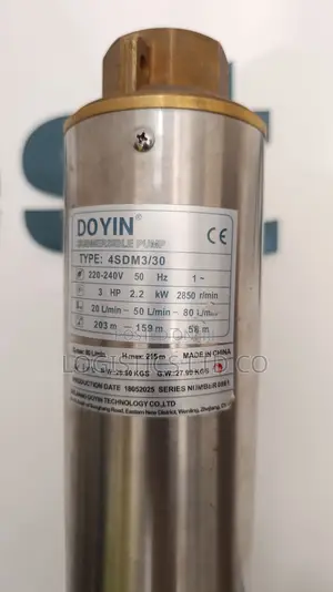 Doyin 3hp 203m Head Submersible Pump