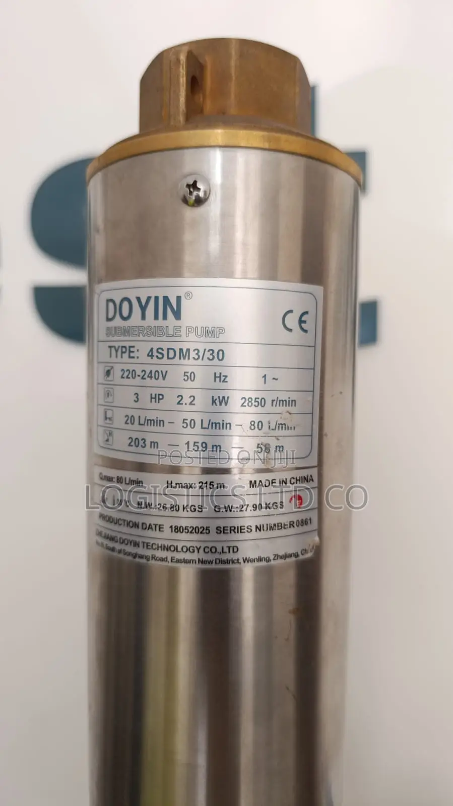 Doyin 3hp 203m Head Submersible Pump