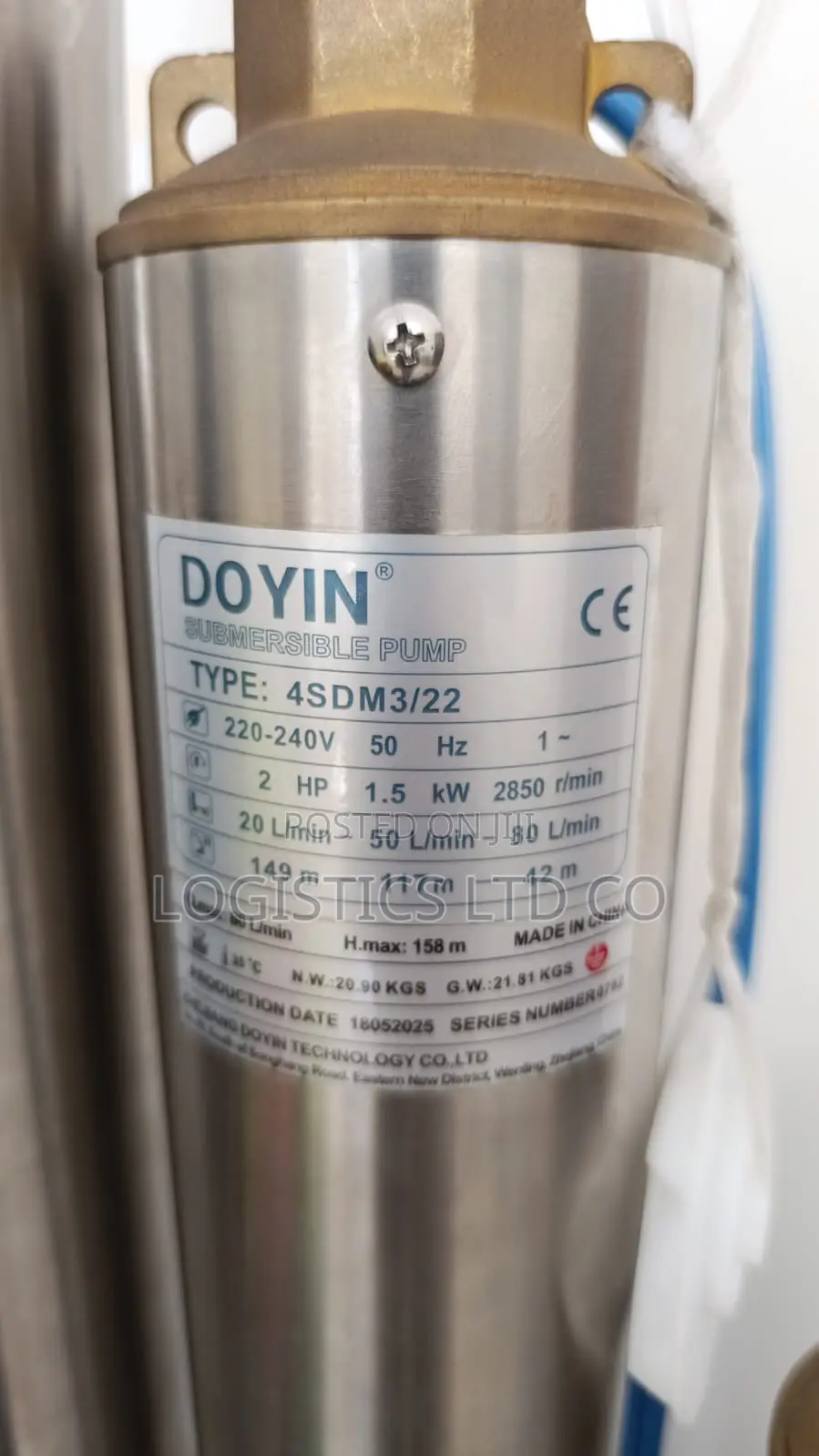 Doyin Submesrible Ac Water Pump 4sdm3/22