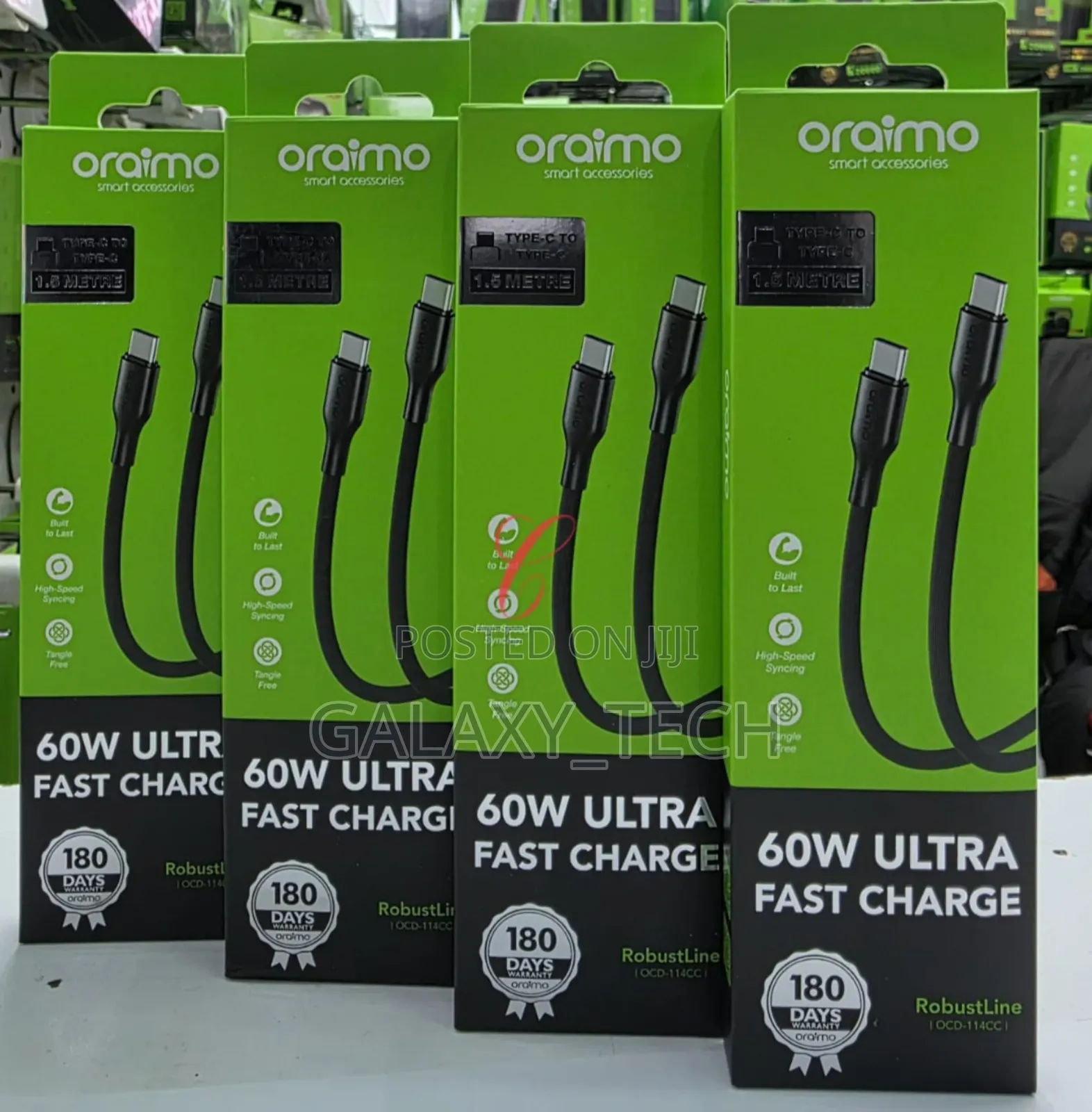 Oraimo Fast Chargers 60w Type C to C