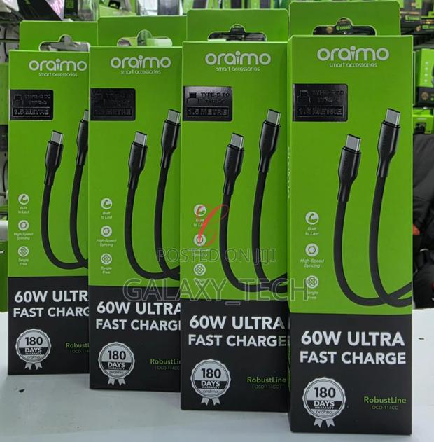 Oraimo Fast Chargers 60w Type C to C
