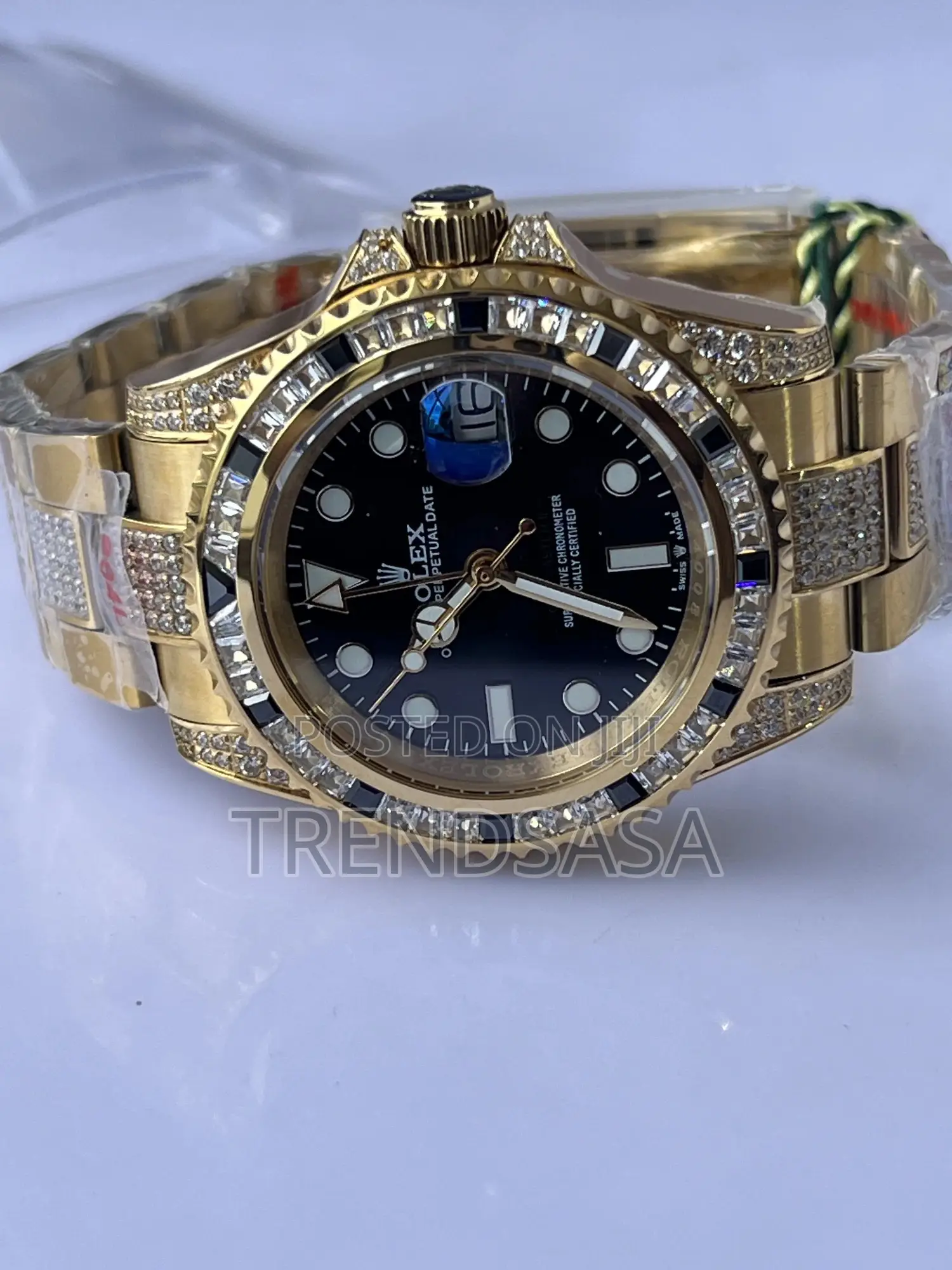 Rolex Yacht Master Ii Two Tone Iced Yellow Gold Watch