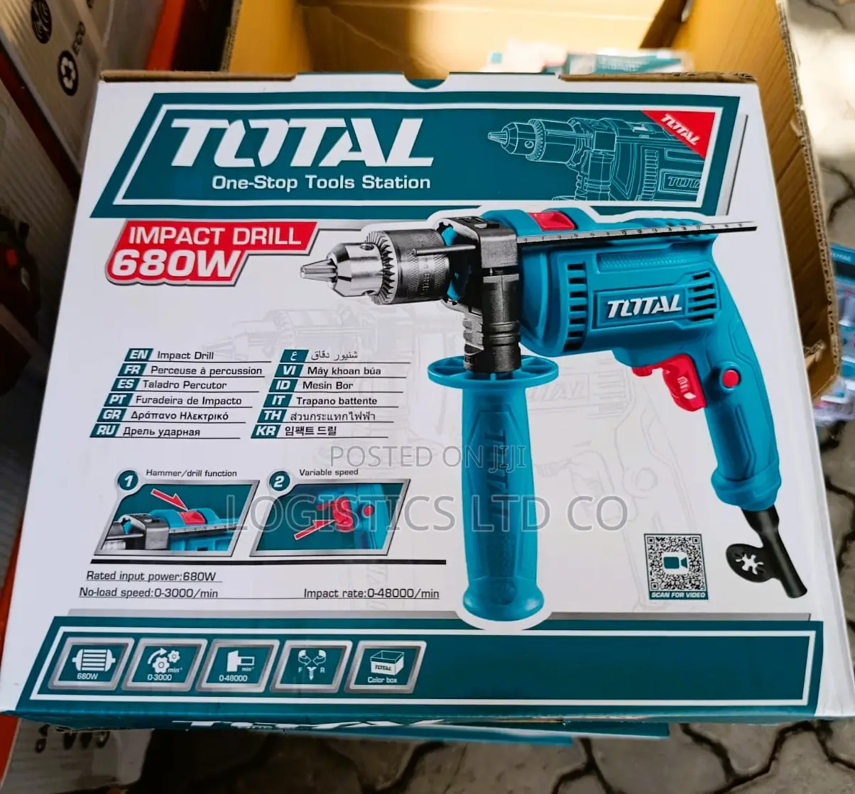 Original Total Corded Impact Drill 680w