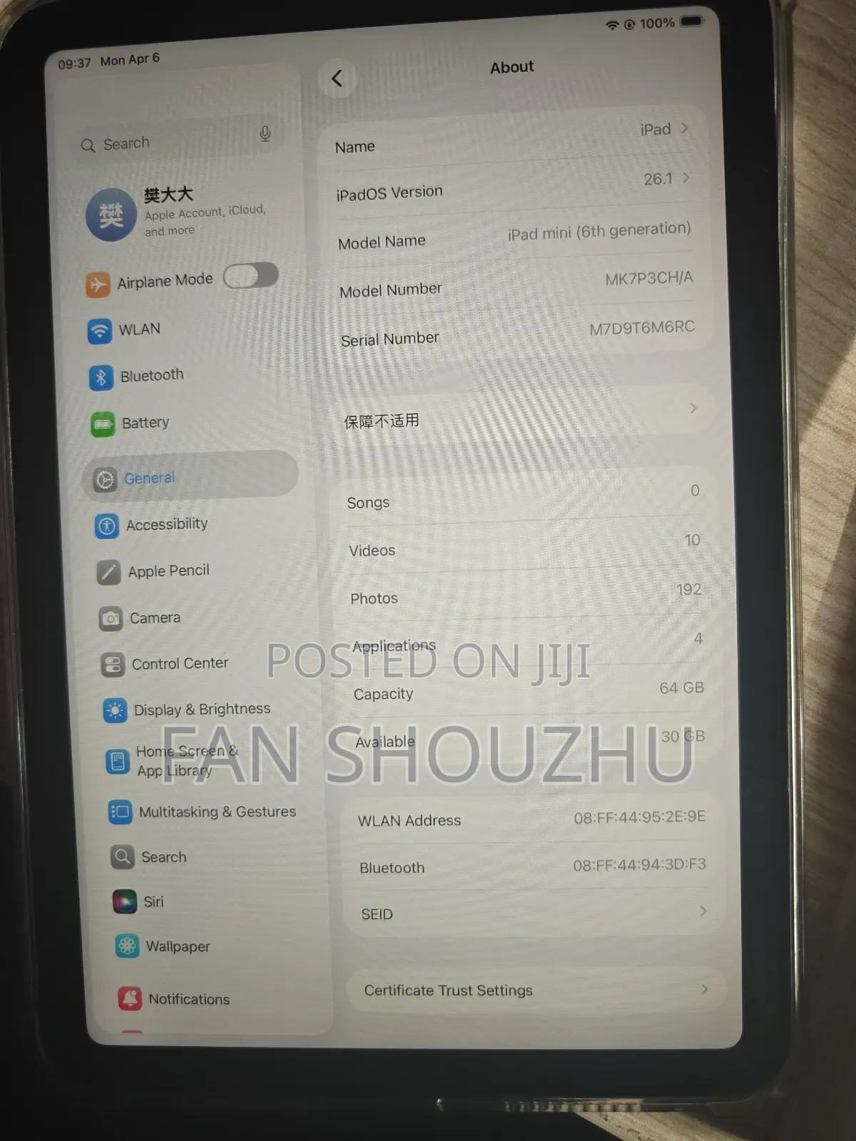 Apple iPad mini 6 64 GB Gray