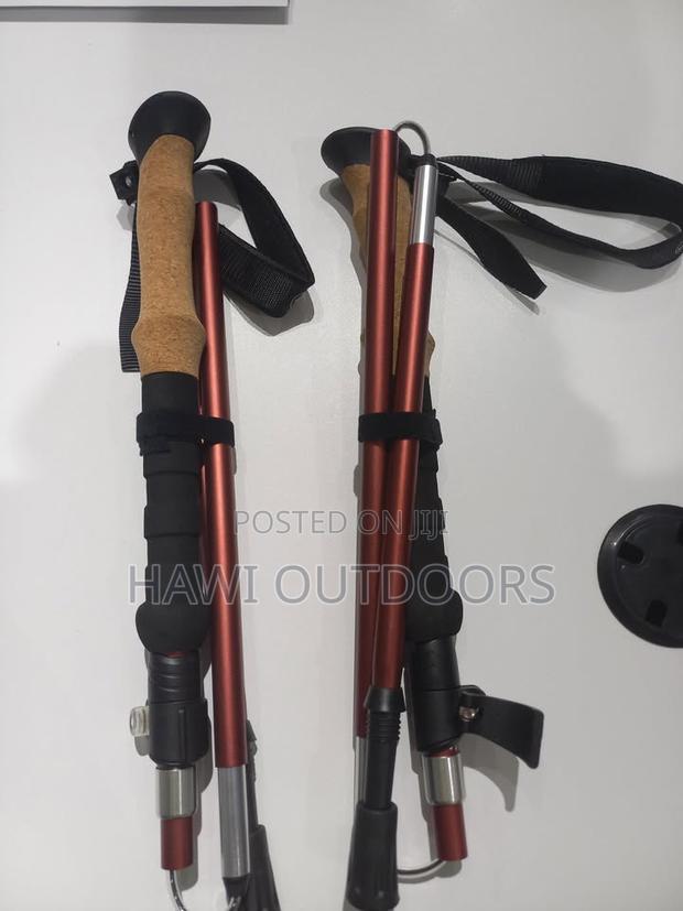Collapsible Walking Poles - Aluminum Shaft, Cork Handle