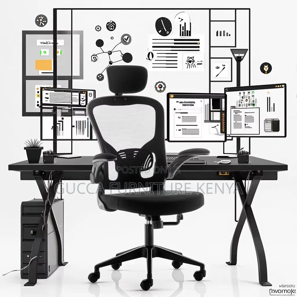 Gaming Computer Chair With Flip Up Armrests