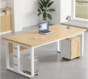 Office Desk : Classic Metal Frame Executive Minimalists Office Desk