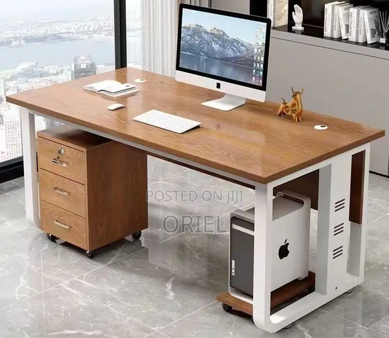 Office Desk : Classic Metal Frame Executive Minimalists Office Desk