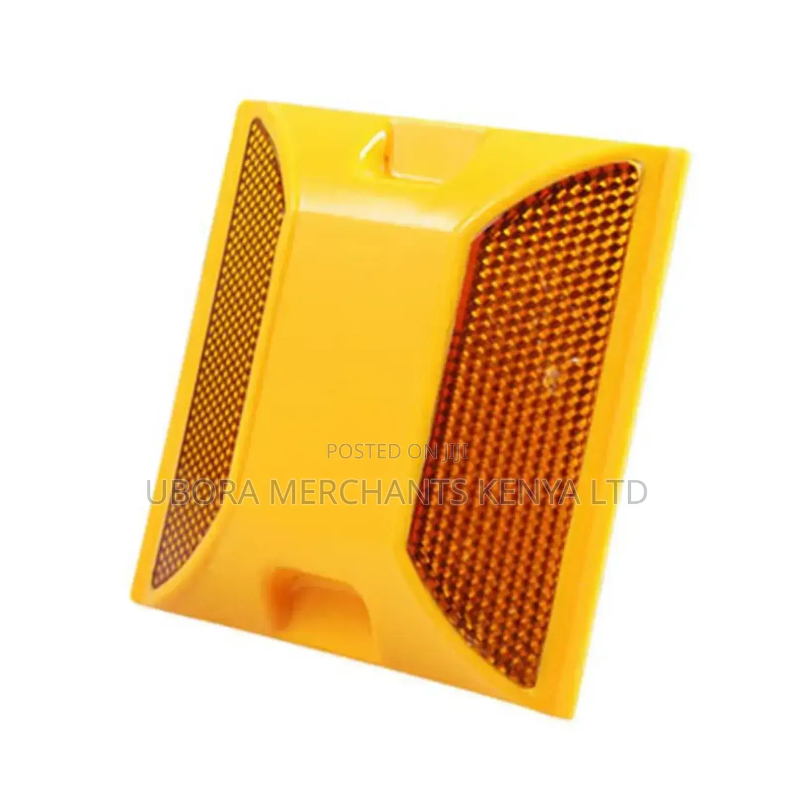 Yellow Reflective Cat Eye Studs